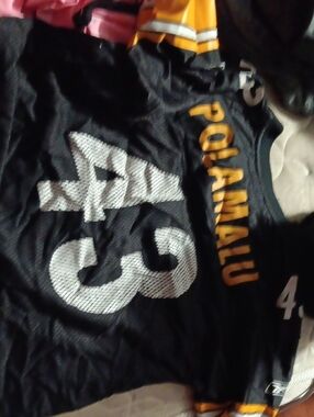 Black and Gold Football Jersey Top - Polamalu 43
